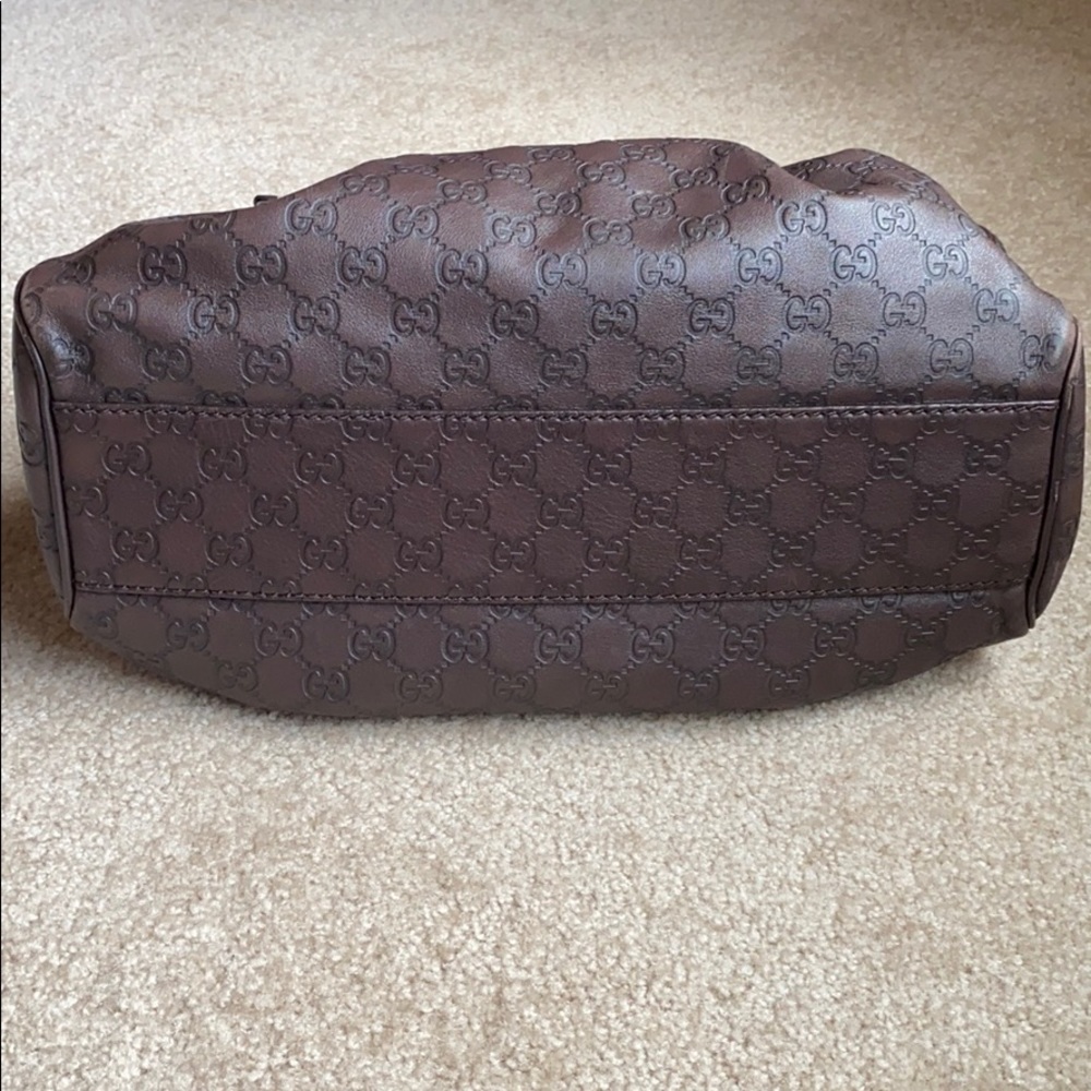 Gucci Dark Brown Logo Shoulder Bag - Picture 7 of 12